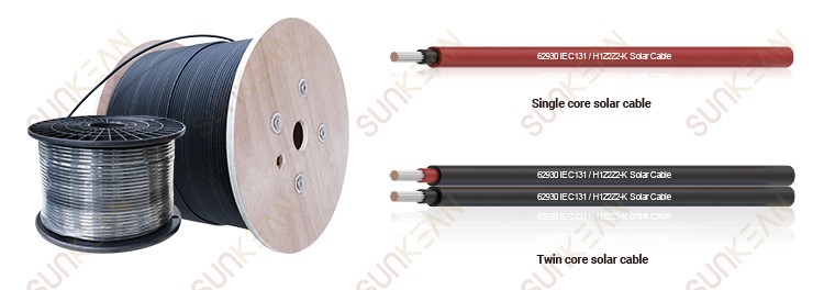 Cabo solar resistente à água