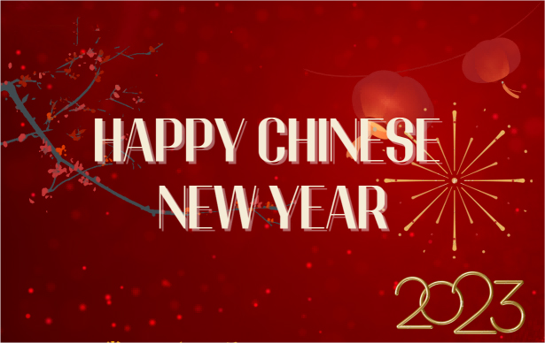Aviso de feriado para o ano novo chinês de 2023